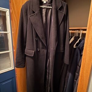 Preston & York Long Black Women's Pea Coat